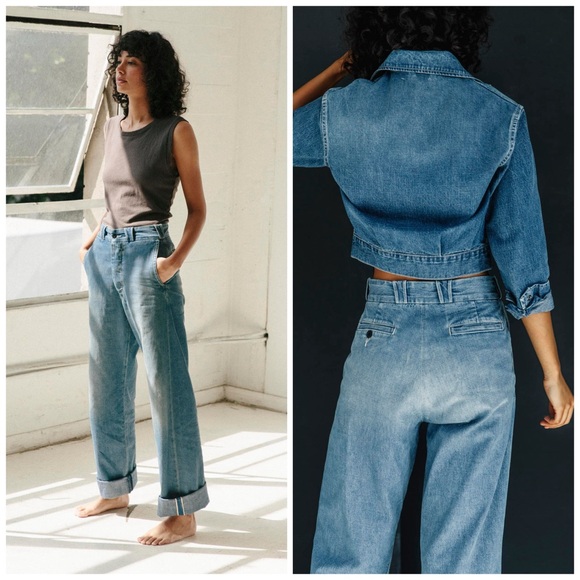 mogene + Willie Kate Eames High Rise Straight Leg Jeans Size 26